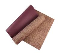 Estera de yoga con base de lino y plástico, estera de yoga for ejercicio unisex, soporte de cojín de 5 mm de espesor for ejercicios de fitness y gimnasio(Rot)