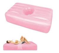 Estera De Yoga Para Mujeres Embarazadas, Cómodo Colchón Inflable De PVC Flocado Con Orificio, Cómoda Almohada De Cuerpo Completo, Almohadas De Embarazo Para Dormir,Pink