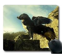 Estera del ratón del Juego, Perro Pastor alemán Divertido, Costura de precisión, cojín de ratón Durable
