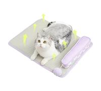Estera fría para gatos: impermeable y antideslizante con una almohada pequeña, alfombrilla para dormir para gatos con almohada | Alfombrilla de hielo, cama, cultivo de perros fríos, cojín