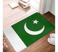 Estera Interior Bandera De Pakistán Resistente A La Suciedad Alfombras Esponjosa Franela Alfombras para Fiesta Salón Comedor 60X40Cm