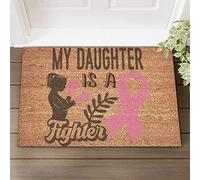 Estera Interior Cáncer De Mama Mi Hija Es Una Luchadora Súper Absorción De Agua Franela Alfombras Suave Alfombras para Fiesta Comedor Hogares 60X40Cm