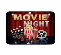 Estera Interior Carteles De Cine De La Noche De Cine para El Teatro Suave Alfombra Exterior para Puerta Antideslizante Alfombras para Oficina Salón Pasillo 60X40Cm
