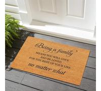 Estera Interior Ser Una Familia Significa Que Amarás Lavable En Lavadora Bienvenida Alfombra Impermeable Alfombra Exterior para Puerta para Comedor Oficina Cocina 60X40Cm