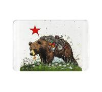 Estera Interior Un Oso Grizzly Antideslizante Alfombras Muy Suave Franela Carpets para Pasillo Fiesta Salón 60X40Cm