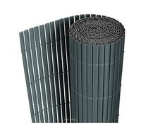 Estera pantalla de privacidad para jardín de pvc - 90x300cm - gris [neu.haus]