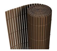 Estera pantalla de privacidad para jardín de pvc - 90x300cm - marrón [neu.haus]