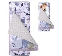 Estera para la Siesta para niños pequeños con Almohada y Manta Estera para Dormir térmica antipatadas con asa 47x20 Bolsa de Dormir portátil Enrollable para niños Esteras para la Siesta para Guarde