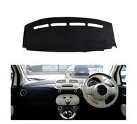 Estera para salpicadero de Coche para Fiat 500 500c 500e,Antideslizante Alfombra Anti-UV Cubierta para salpicadero de Coche Interiores,D-Black