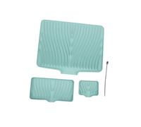 Estera para Secar Platos, Silicona con Diseño Antideslizante (verde claro) | Material resistente al calor, fácil limpieza, tamaño compacto, uso versátil, estera de drenaje