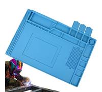 Estera para soldar, Estera de trabajo de silicona | Estera de trabajo de reparación magnética resistente al calor,Alfombrilla de silicona portátil para reparación de relojes, almohadilla de soldadura
