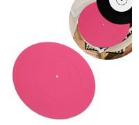 Estera Placa Giratoria, 12 Pulgadas Caucho Universal Disco Slipmat con Ranuras, Alfombrilla Reproductor Discos para Reproductores Reducir el Ruido Más Apretado bajo Calidad