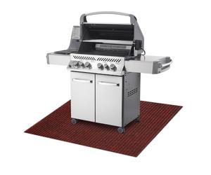 Estera protectora para parrilla GIN 3086 para terraza exterior - rojo 80x120 cm