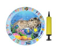 Estera sensorial de Agua para Gatos - PVC de 65-100 cm, Almohadilla rellena de enfriamiento, Inflable a Prueba de Fugas | Ideal para Uso doméstico de Perros, Juegos de Mascotas al Aire Libre.