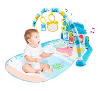 Estera sensorial para jugar al piano en el gimnasio de actividades para bebés 5 en 1 | de diseño de tela suave y duradera, función de estructura interactiva de Piano Musical, función de desarr