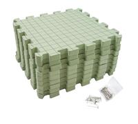 Esteras de bloqueo de ganchillo, tabla de punto de espuma duradera, tabla de líneas de cuadrícula ligera, herramienta útil para tejer, ganchillo, manualidades, incluye rotuladores en T para proyectos