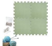 Esteras de bloqueo de ganchillo, tapetes de espuma de ganchillo, tabla de bloqueo gruesa, precisa y ligera con agujas en T para proyectos de manualidades | Tejer y ganchillo, alfombrillas de lana