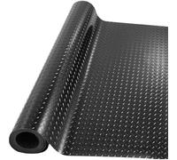 Esteras de Caucho para Suelos de Garaje Rollo de Piso de Goma con Placa de Diamante, Negro/Gris, Varios tamaños for Uso doméstico y Comercial(Black,60x70)