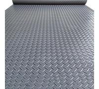 Esteras de Caucho para Suelos de Garaje Rollo de Piso de Goma con Placa de Diamante, Negro/Gris, Varios tamaños for Uso doméstico y Comercial(Grey,60x80)