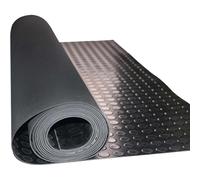 Esteras de Caucho para Suelos de Garaje Tamaños múltiples Grises claros Negros de Goma de la Estera 3m m del Piso del Garaje del PVC de la Placa Redonda grabada en Relieve(6ft x 14ft/1.83m x 4.27m)