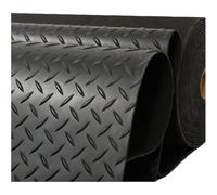 Esteras de Caucho para Suelos de Garaje Tapete de Goma for Piso, 1/8 de Pulgada de Grosor, Gris Negro, Varios tamaños for Garaje, Taller(Black,6ft x 14ft/1.83m x 4.27m)