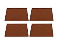 Esteras de deshidratón de silicona Grado Alto resistencia de alta temperatura Bandeja de deshidratador de frutas sin palos con bordes para hacer vegetales de cuero de fruta (Café)