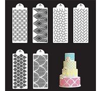 Esteras de Huella para Dulces Fruzzo Spike Pattern Cake Border Decorating Tool Pet Spraying Cake Fondant Impression Mat para la Decoración del Cupcake del Chocolate A