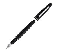Esterbrook Estie Ebony - Pluma estilográfica ancha con acabado cromado