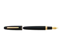 Esterbrook Pluma estilográfica de la serie Estie Ebony y de acrílico negro con herrajes dorados con una punta fina (F), E116-F, color negro, 133,8 mm de longitud y 15,3 mm de diámetro.
