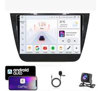 Estéreo Android 13 Doble DIN para MG ZS 2014-2022, Pantalla táctil con Bluetooth, navegación GPS, WiFi, Radio FM, USB, SWC, Plug & Play, Compatible con CarPlay y Android Auto + cámara de mar