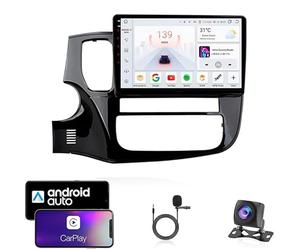 Estéreo Android 13 Doble DIN para Mitsubishi Outlander 2013-2018, Pantalla táctil, Bluetooth, navegación GPS, WiFi, Radio FM, USB, SWC, Plug & Play, CarPlay y Android Auto.