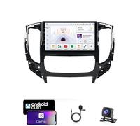 Estéreo Android 13 Doble DIN para Mitsubishi Triton L200 2015-2020: Pantalla táctil, Bluetooth, navegación GPS, WiFi, Radio FM, USB, SWC, Plug & Play, Compatible con Carplay y Android Auto.