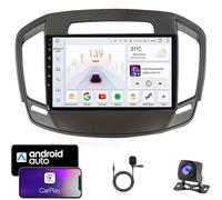 Estéreo Android 13 Doble DIN para Opel Insignia 2013-2017, Pantalla táctil, navegación GPS, Bluetooth, WiFi, Radio FM, USB, SWC, Plug & Play, Compatible con Carplay y Android Auto + cámara