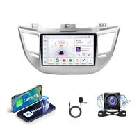 Estéreo Android 14 Compatible con Hyundai Tucson 3 2015-2018 | con Pantalla táctil | CarPlay/Android Auto | Navegación GPS | 4G/WiFi | Bluetooth | Cámara de reversa(T4 8 Core 4G+WiFi 4G+64G)