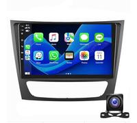 Estéreo Android 14 para Clase E W211/Clase CLS 2005-2008 con CarPlay inalámbrico Android Auto Pantalla táctil de 9" WiFi Bluetooth Mirror Link EQ FM RDS SWC cámara de visión Trasera (Color: WiFi 2+3