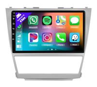 Estéreo Android 14 para Toyota Camry 2007-2011 con Carplay Radio con Pantalla táctil de 9 Pulgadas WiFi Mirror Link GPS Bluetooth FM RDS DSP EQ SWC y cámara de Respaldo AHD (V1 Plus (6+128 GB))