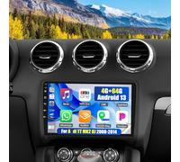 Estéreo Android 4G para A-UDI TT MK2 8J 2008-2014, Pantalla táctil IPS de 9'', CarPlay y Android Auto, 64 GB, WiFi, Bluetooth, FM RDS, Ecualizador, SWC, cámara de Respaldo, K3 Pro