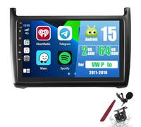 Estéreo Android para Coche de 64 GB para VW Polo 2011-2016, Pantalla táctil 2K de 9", CarPlay inalámbrico, Android Auto, WiFi, Bluetooth, GPS, FM RDS, SWC, cámara de reversa, K4 Pro Plus