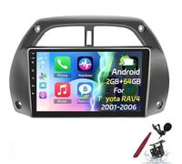 Estéreo de 9 Pulgadas para Toyota RAV4 2001-2006 - Android Auto y CarPlay, Pantalla táctil, DSP, GPS, SWC, WiFi, cámara de reversa - K3 Pro
