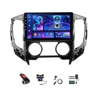 Estéreo de Coche Android 14 de 9 Pulgadas y Doble DIN para Mitsubishi L200 2015-2019 con cámara de visión Trasera AHD Controles en el Volante SWC Bluetooth Carplay navegación GPS (T2 [2+32G])
