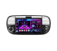 Estéreo de Coche de Doble DIN Android 14 de 7" para FIAT 500 Abarth 2007-2015 con Bluetooth CarPlay inalámbrico Cámara de Respaldo Controles del Volante GPS Navi(Black,X600(6+128G))