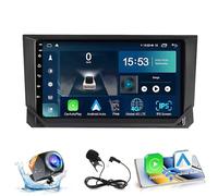Estéreo de coche doble DIN Android 35.6 cm para Seat Ibiza 2017-5,130.8 - 22.9 cm, CarPlay, navegación GPS, cámara de respaldo AHD, controles del volante, Bluetooth, radio FM, USB (S-5, 6G+128G)