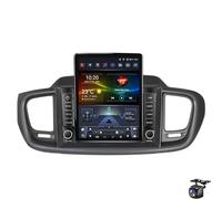 Estéreo de Coche Doble DIN de 9,7 Pulgadas para KIA Sorento 2014-2017 con Carplay y Android Auto Bluetooth 5.0 MirrorLink cámara de visión Trasera Pantalla táctil HD SWC/USB/Am/FM/AUX/Band EQ (Color