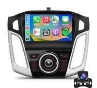 Estéreo inalámbrico para Ford Focus 2012-2017, Pantalla táctil de 9 Pulgadas, CarPlay y Android Auto, navegación GPS, Bluetooth, Radio FM con RDS, WiFi 5G, cámara 1080p, 2 GB + 32 GB de Alma
