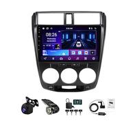 Estéreo Pantalla de Coche Android 15 para Honda City 2008-2013 con Bluetooth pantalla táctil Autoradio de 9 pulgadas Carplay navegación controles en el volante cámara de marcha atrás(B,W400 8+128G)