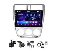 Estéreo Pantalla de Coche Android 15 para Honda City 2008-2013 con Bluetooth pantalla táctil Autoradio de 9 pulgadas Carplay navegación controles en el volante cámara de marcha atrás(A W200 4+64 GB)