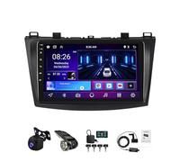 Estéreo Pantalla de Coche Android 15 para Mazda 3 2010-2012 Radio 2 DIN Bluetooth Pantalla Tácti Autoradio de 9 pulgadas Carplay navegación controles en el volante cámara de marcha atrás(W200 4+64 GB)