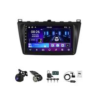 Estéreo Pantalla de Coche Android 15 para Mazda 6 2008-2012 Radio 2 DIN Bluetooth Pantalla Tácti Autoradio de 9 pulgadas Carplay navegación controles en el volante cámara de marcha atrás(W300 6+128G)