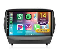 Estéreo para auto con pantalla táctil Android 14 para Hyundai ix35 Tucson 2 LM IX35 2009-2015 con Carplay inalámbrico,radio para auto con pantalla táctil de 9 pulgadas con WiFi Mirror Link GPS Bluetoo