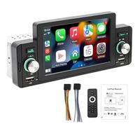 Estéreo para automóvil Carplay 5 Pulgadas Bluetooth Llamadas Manos Libres Carplay Android Auto Pantalla táctil Mirror Link Am/FM / 3USB / SD Soporte Cámara de visión Trasera 1Din